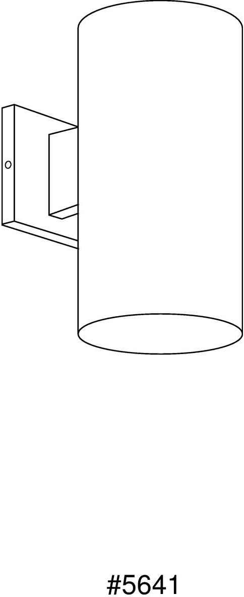 Progress Lighting 6-Inch Cylinder Outdoor Wall Sconce, 1-Light Modern Wall Mount Light, Interior and Exterior | Lumora