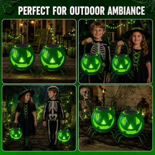 Halloween Pumpkin Decor, Solar Pumpkin Lights Outdoor Halloween Decorations