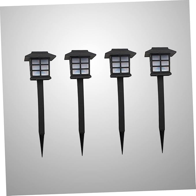 LIFKOME 4pcs Outdoor Solar Ground Lamps Solar Pathway Lights Garden Lights for Walkway Driveway Patio