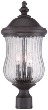Acclaim 39717BC Bellagio Collection 3-Light Outdoor Light Fixture Post Lantern, Black Coral | Lumora