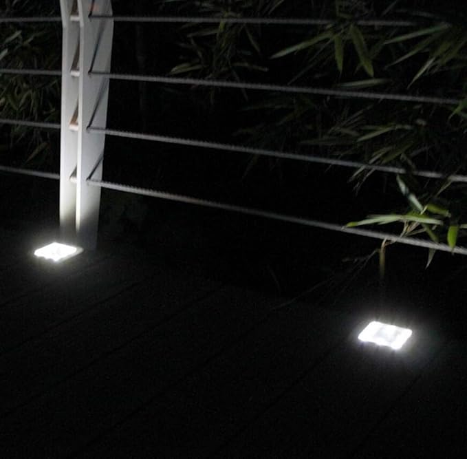 Solar Ground Lights 8 LED Disk Light Solar Powered Outdoor in-Ground Lights for Outdoor Garden Lawn Yard Walkway | Lumora