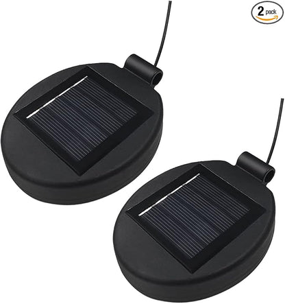Solar Lantern Light Replacement Top for Flower Light ,LED Solar Panel Lantern Lid Replacement Part for Outdoor Flower DIY Garden Patio Decor (2PCS)