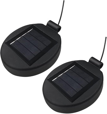 Solar Lantern Light Replacement Top for Flower Light ,LED Solar Panel Lantern Lid Replacement Part for Outdoor Flower DIY Garden Patio Decor (2PCS)