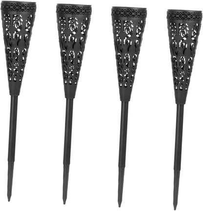 4pcs Solar Path Lights Led Garden Projection Lights for Outdoor Decoration Energy-Saving Solar Pathway for Lawn Patio Walkway Driveway