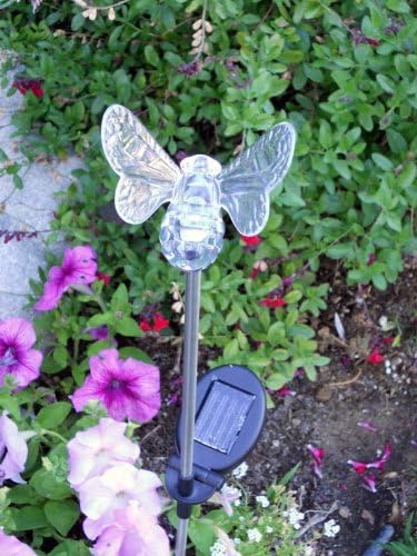 (4 Pack) Solar Color Changing Outdoor Garden Pathway Stake LED Bumble Bee Yard Light | Lumora
