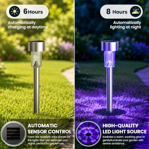 GIGALUMI Solar Halloween Lights Outdoor Waterproof 12-Pack Halloween Decor
