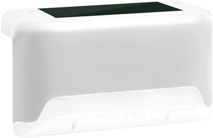 IdeaWorks Automatic Solar Deck Lights, Wireless Path Lighting - Set of 3, White