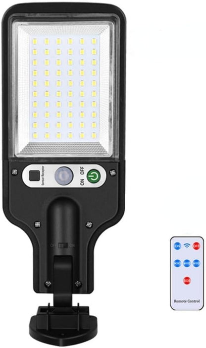 anso LED Solar Light Outdoor Garden PIR Motion Sensor 3 Modes Lamp Security Street Lamp Wall Yard (B,with Remote)