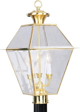 Livex Lighting 2384-02 Traditional Three Light Post-Top Lantern from Westover Collection Cast - Outdoor Path Light | Lumora