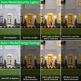 2-Pack Motion Sensor Outdoor Wall Lantern, Dusk to Dawn Exterior Light Fixtures Wall Mount, White Outside Light for House, Waterproof Outside Lantern Sconces, Anti-Rust Porch Lighting with Clear Glass