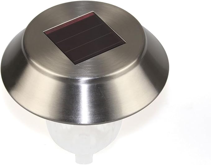 DOITOOL Solar Stainless Steel LED Ground Plug Light White Solar Garden Lawn Lamp Outdoor Landscape Path Lighting for Yard and Patio
