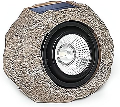 Solar Rock Lights Outdoor, Waterproof Stone LED Landscape Spotlights with Auto On/Off, Solar Lights for Garden, Pathway, Yard & Lawn