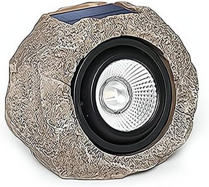 Solar Rock Lights Outdoor, Waterproof Stone LED Landscape Spotlights with Auto On/Off, Solar Lights for Garden, Pathway, Yard & Lawn