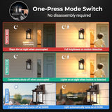 VIANIS Motion Sensor Outdoor Light Fixture, 2 Pack Outdoor Wall Lights