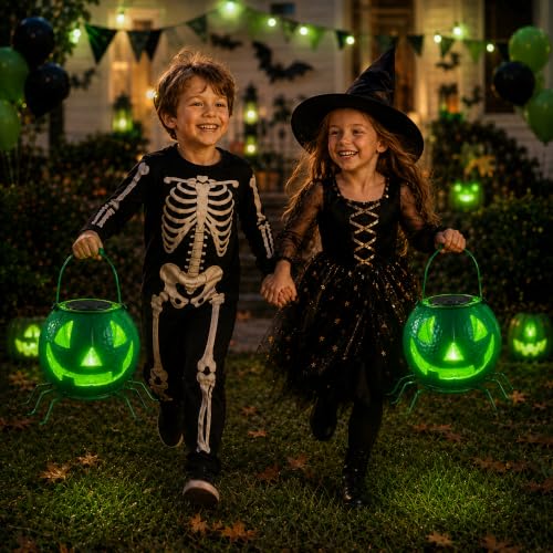 Halloween Pumpkin Decor, Solar Pumpkin Lights Outdoor Halloween Decorations