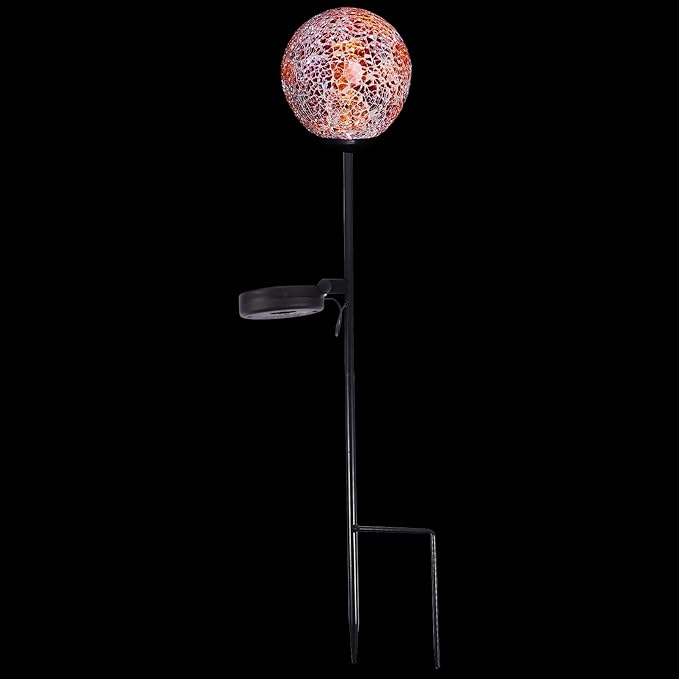 Solar Lawn Light Ball-Shaped Mosaic LED Yard Lamp Waterproof Outdoor Garden Path Decorative Landscape Lighting for Patio and Backyard