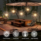 SHUKAN 1000 LED Plug-in Starburst Sphere Lights,Firework Light with Timer