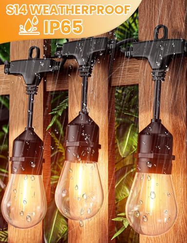 Svater Outdoor String Lights 75 FT LED Outside Patio E26 Edison Waterproof