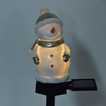 FLEXMAN Outdoor Christmas Decorations, Christmas Outdoor Solar Pathway Lights, Snowman Light Stakes for Decorate Roads, Terraces, Gardens, Corridors