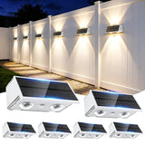 Solar Fence Lights Outdoor, 6 Pack Fence Solar Lights Waterproof