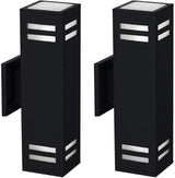 Up Down Wall Sconce RGB Color Changing Lights 1200lm, Dusk to Dawn Outdoor Lighting Fixture 2 Pack, Milight Remote | Lumora