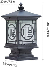 American Style Outdoor Classical Vintage Garden Post Cap Light Waterproof Courtyard Villa Fence Head Lights Pillar | Lumora