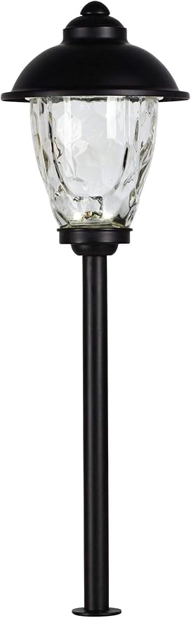 John Timberland Concord 18" High Country Traditional Outdoor Landscape Path Light Porch House Exterior Outside Low Voltage LED Bulb Weatherproof Black Finish Metal Clear Glass Shade Front Door
