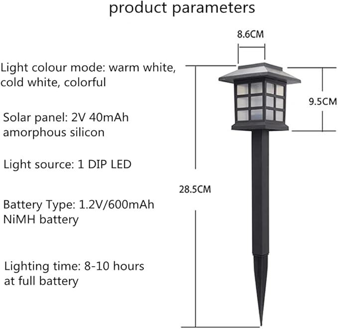 Waterproof Led Solar Lawn Lights Outdoor- Solar Garden Lights - Solar Pathway Lights- Landscape Lights Path Lights for Patio/Lawn/Yard/Landscape Gift White-2 Pack