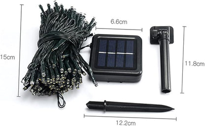 TEHAUX 2sets Led Bead Solar Powered String Lights Garden Decor Outdoor Fairy Lights for Xmas