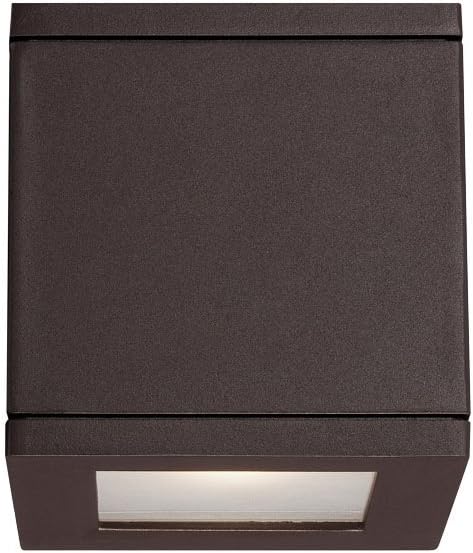 WAC Lighting WS-W2505-BZ Rubix LED Outdoor Wall Light Fixture, Double Light, 3000K, Bronze