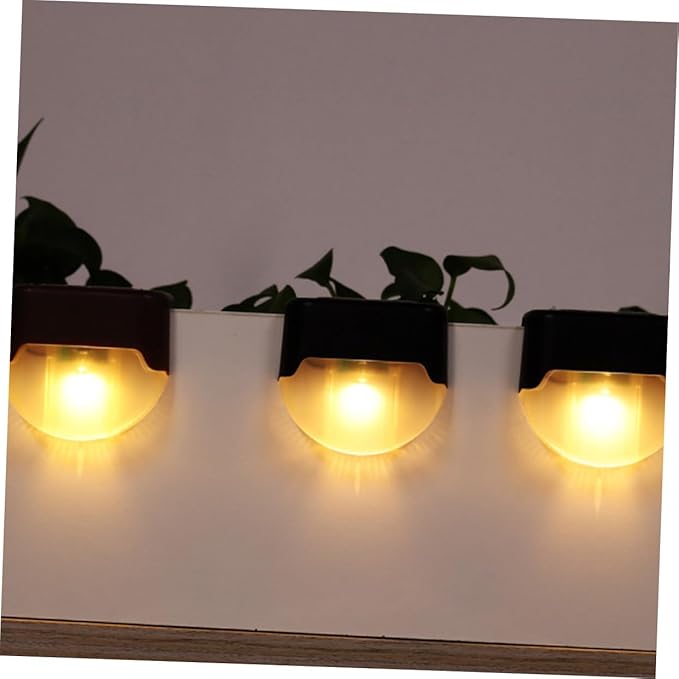 4pcs Led Solar Stair Lights Outdoor Solar Pathway Lamps Garden Landscape Lamps Motion Sensor