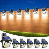 160LEDs Clip on Solar Lights Outdoor, Motion Sensor Solar Lights, Solar Fence Lights Outdoor, IP65 Waterproof Solar Wall Lights for Deck Yard Garden Camping (6Pack