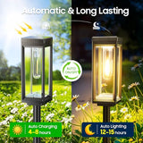 Tall Solar Pathway Lights Outdoor, Bright Solar Powered Lights 4 Pack
