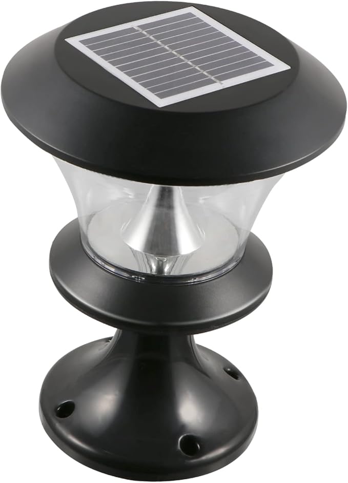 Uonlytech 1pc Light Outdoor Garden Lamp Round Solar Energy Light for Pathways Yards Patios for Parks Decks and Residential Areas Design