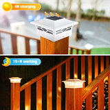 VOLISUN 12Pack Solar Post Cap Lights, 2 Color Modes Deck Lights, White