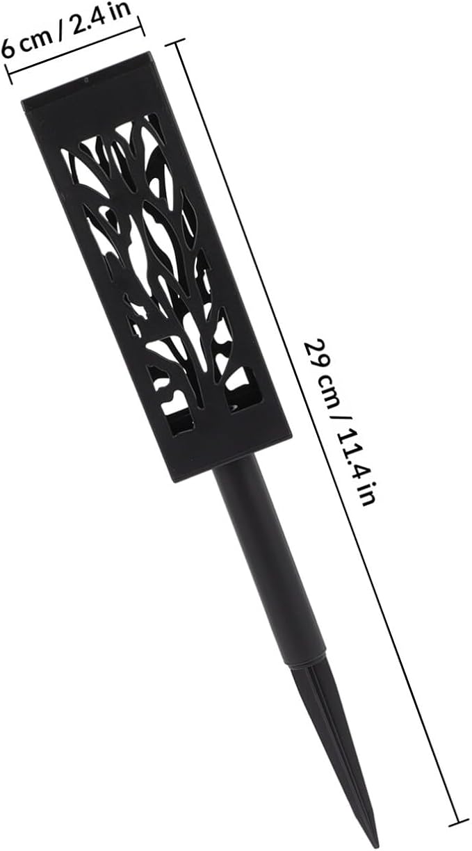 Beaupretty 2 Pcs Solar Garden Path Lights Hollow Tree Pattern LED Ground Stake Lights Warm White Outdoor Landscape | Lumora