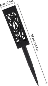 Beaupretty 2 Pcs Solar Garden Path Lights Hollow Tree Pattern LED Ground Stake Lights Warm White Outdoor Landscape | Lumora