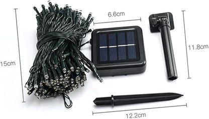 2sets Solar String Lights with Led Lights for Outdoor Patio Decoration Modes for Gardens Trees and Balconies Multi-Color