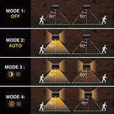 Solar Motion Sensor Security Lights Outdoor, Bright Waterproof LED Lights, Wireless Solar Wall Light to Protect Your Home for Front Door Yard Backyard Garage Porch Fence