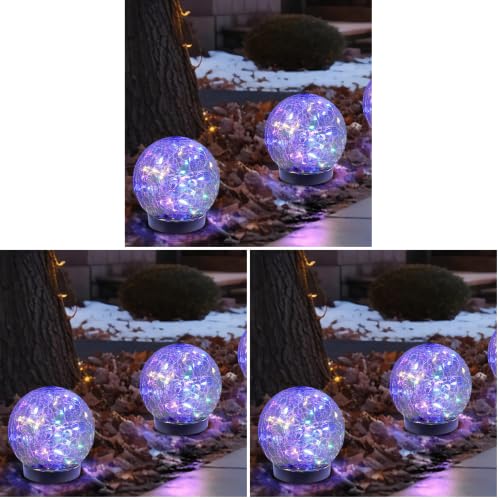 MLKNK Solar Globe Lights Outdoor Waterproof-Solar Balls-Solar Garden Lights Orbs (Pack of 3)