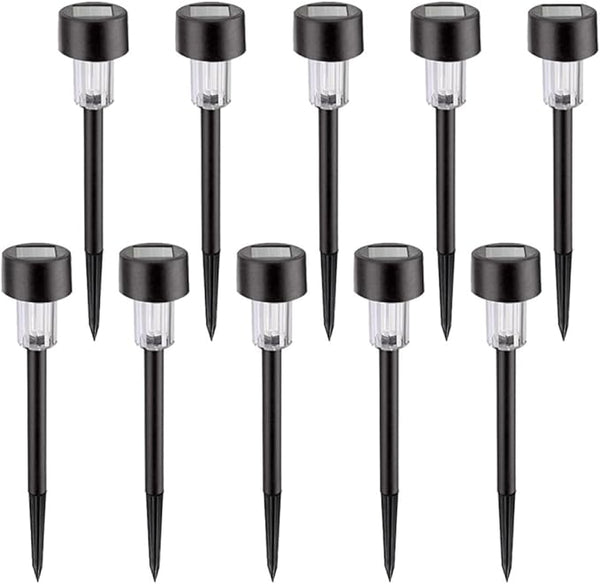 10pcs Waterproof Solar Powered LED Path Lights Outdoor Garden Landscape Lawn Lamps White Light Ground Stake for | Lumora