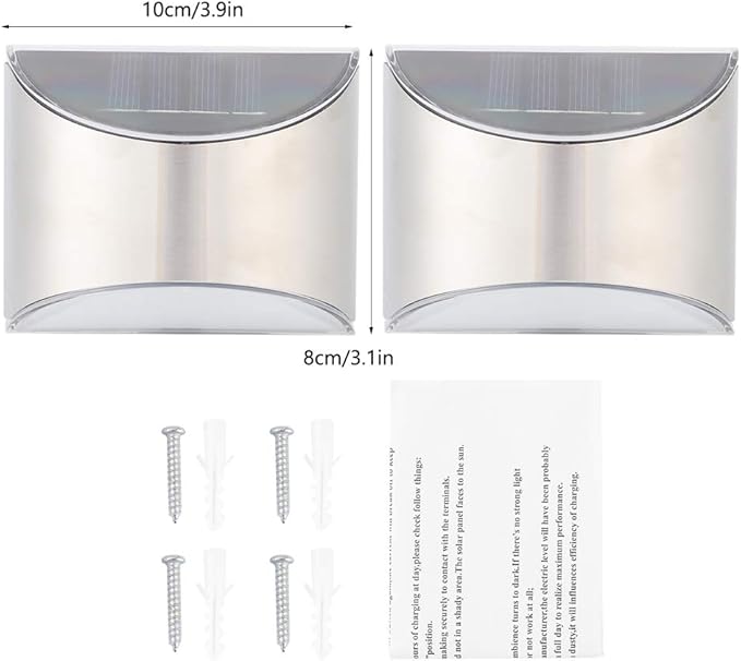 Restokki Solar Deck Lights, Solar Lights for Fence, Stainless Steel Solar Fence Security - Outdoor Path Light | Lumora