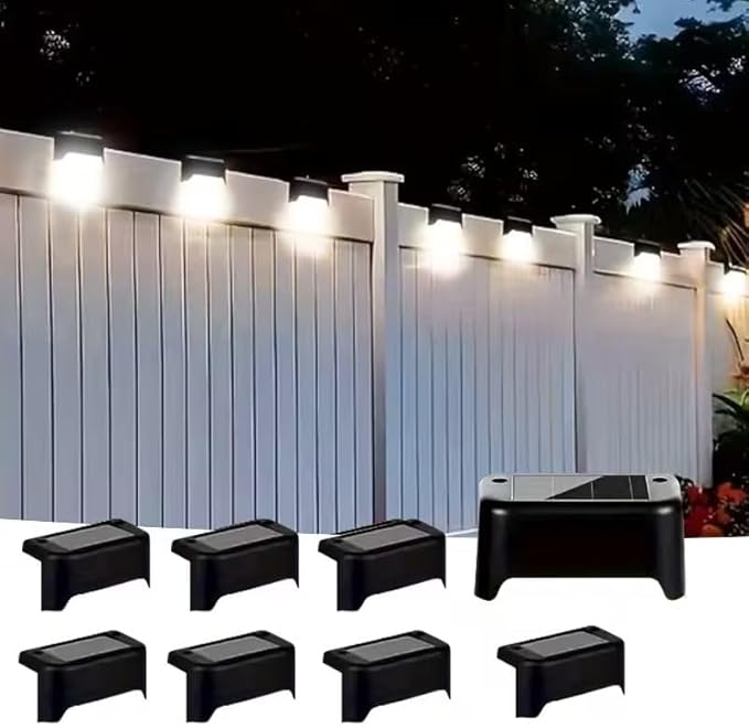 16/8 Set Solar Outdoor Step Lights, LED Landscape Lights, with IP55 Protection Rating, Suitable for Stairs, Steps | Lumora