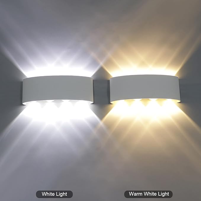 Kawell 8W Waterproof Modern Wall Light LED Wall Lamp Aluminum LED Wall Sconce Up Down Indoor Outdoor for Bathroom | Lumora
