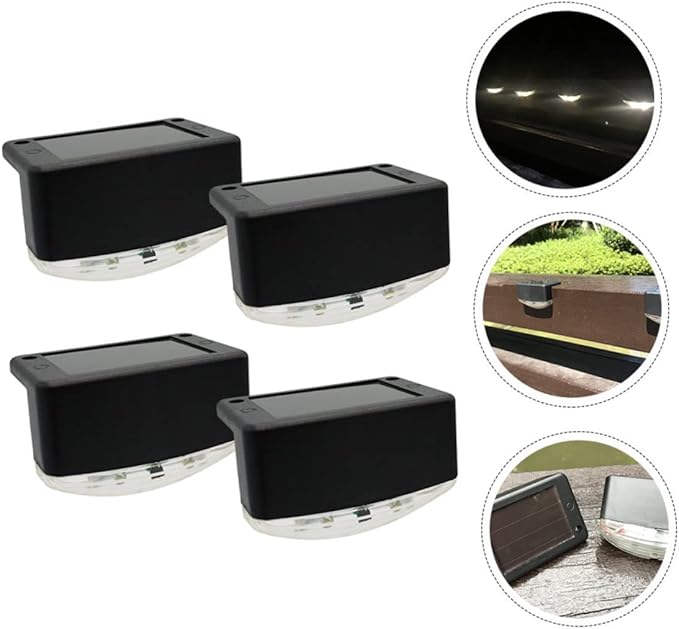 DOITOOL 4pcs Solar Pathway Lights Led Stair Lamps for Outdoor Garden Rechargeable High Conversion Rate Easy | Lumora