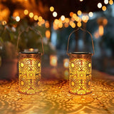 DIBIEECN Birthday Gifts for Women Mom Grandma Wife, Solar Lanterns Outdoor Waterproof, Metal Hanging Lights Garden Decor, LED Decorative Lantern for Patio Porch Backyard, Sunflower, 2 Pack