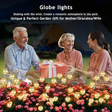 vignuto Solar Lights Outdoor Waterproof, 4 Packs, Solar Globe Lights, Garden Decor, Patio Decor, Unique Gifts for Women, Gifts for Grandma