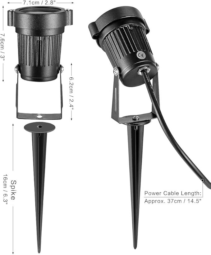 OurLeeme Lawn Flood Light Stake, 2-in-1 Waterproof Outdoor Remote controlle Landscape Lighting Spotlight Wall Light | Lumora