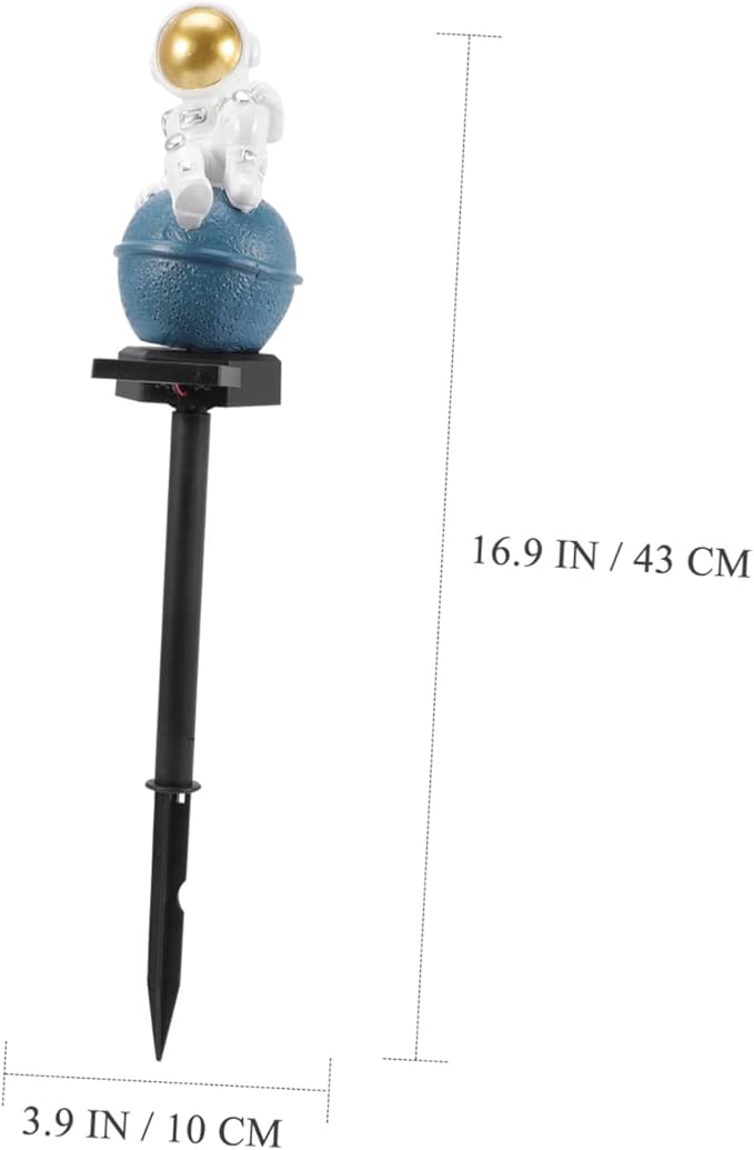 Solar Ground Lamp for Easy Install Outdoor Garden Lights Astronaut Style Decorative | Lumora