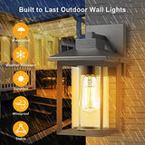 Outdoor Wall Mount Lights, H11.84 Exterior Wall Sconces, Outdoor Lighting Fixture, Exterior Lantern, Lighting Fixture for Patio, Porch (Black, 11.84" H)